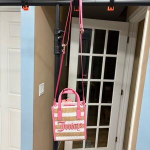 Juicy Couture Pink and Tan Crossbody Bag